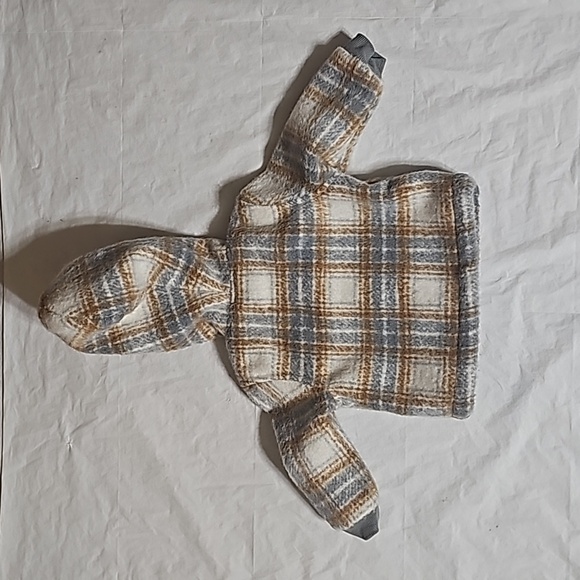 baby b'gosh Baby 3 Month Brown Plaid 2 Pockets Hooded Lined Button Front Jacket - Picture 4 of 14